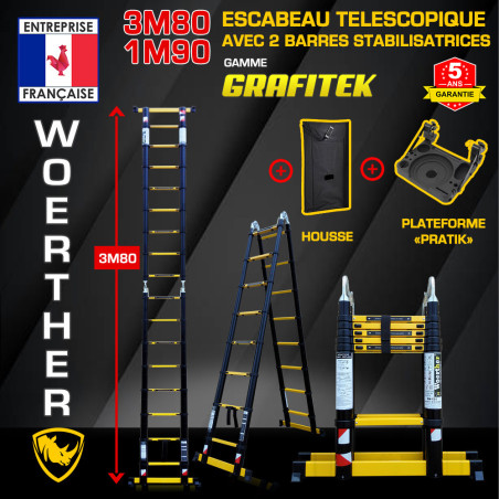 Escalinata telescópica 3,80 metros