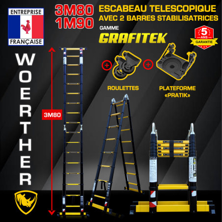 Teleskoptreppe 3.80 m
