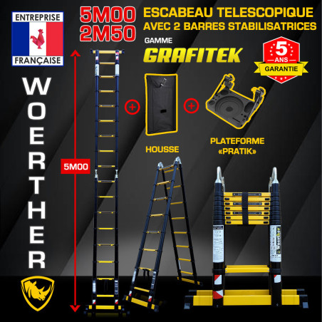 Escalera telescópica 5 metros