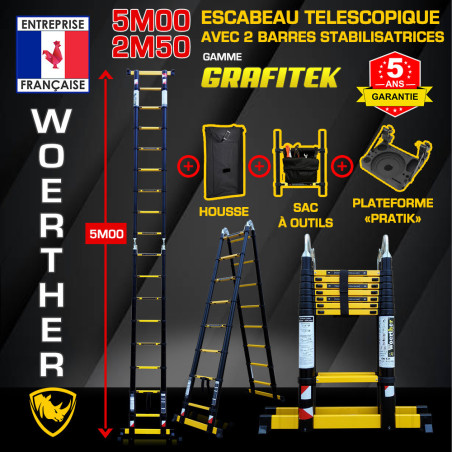 Escalera telescópica 5 metros