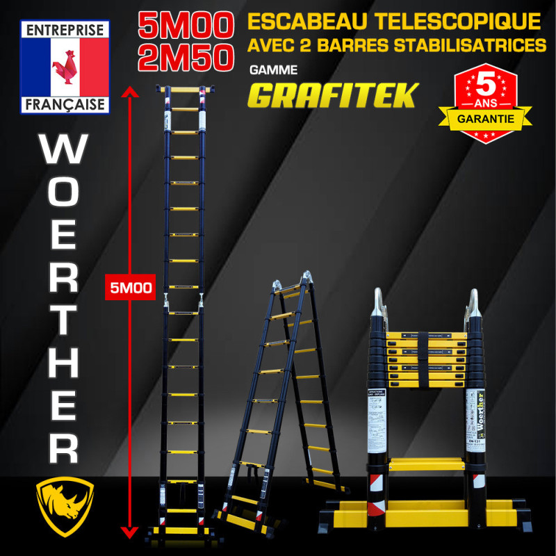 Escalera telescópica 5 metros