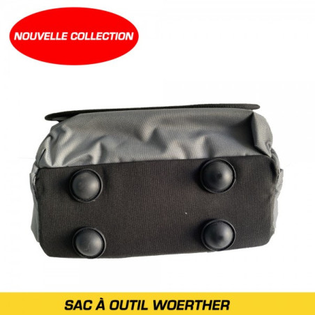 Wide pro tool bag with many storage pockets