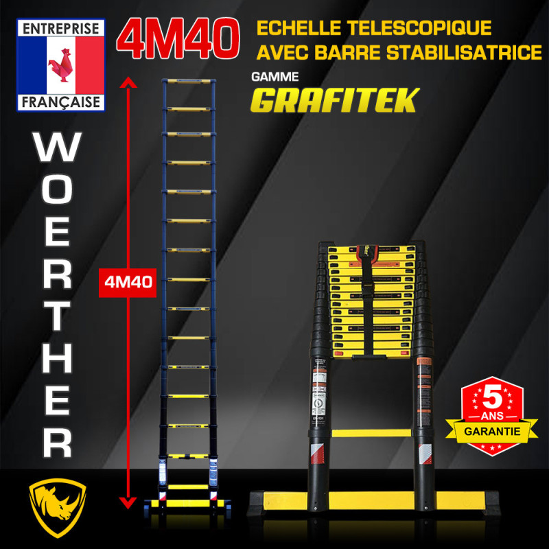 échelle télescopique 4,40 mètres