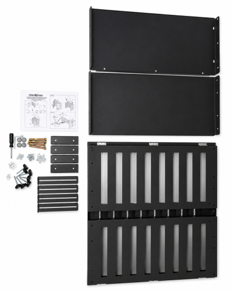 Cache climatiseur XL Noir RAL 9005 | Acier galvanisé | Woerther
