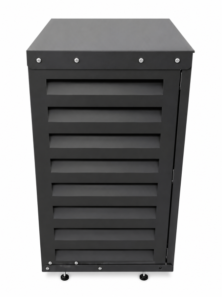 Cache climatiseur XL Noir RAL 9005 | Acier galvanisé | Woerther