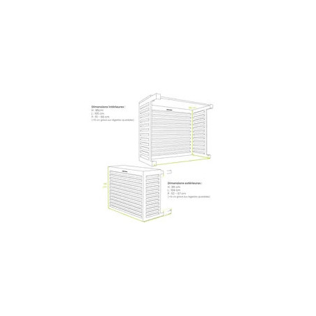 Cache climatiseur M Blanc RAL 9010 | Acier galvanisé | Woerther