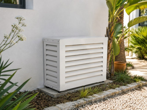 Cache climatiseur M Blanc RAL 9010 | Acier galvanisé | Woerther
