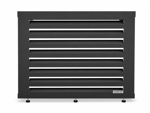 Cache climatiseur M Noir RAL 9005 | Acier galvanisé | Woerther