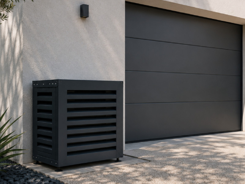 Klimaanlage Abdeckung Größe L - Schwarzfarbe
