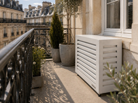 Cache Climatiseur Taille L - couleur Blanc