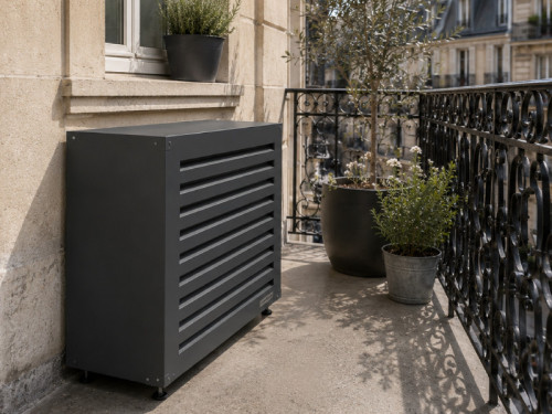 Cache Climatiseur Taille L - couleur Anthracite