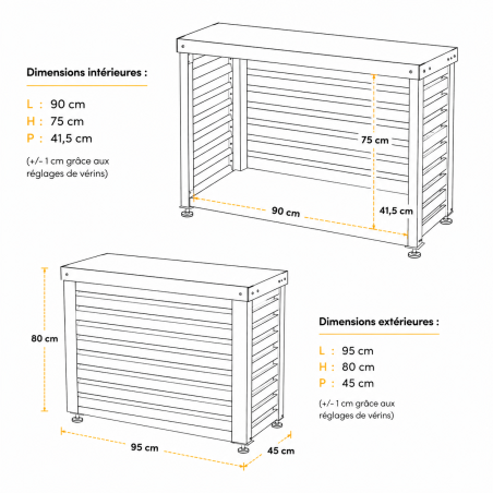 Cache climatiseur M Blanc RAL 9010 | Acier galvanisé | Woerther