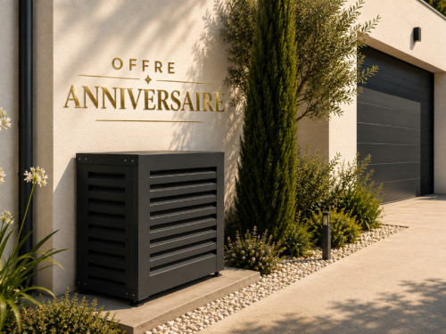 Cache Climatiseur Taille XL - couleur Anthracite - offre anniversaire