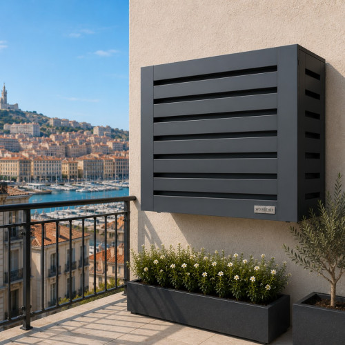 Cobertura de aire acondicionado de aire acondicionado RAL 7016 | Acero galvanizado | Woerther